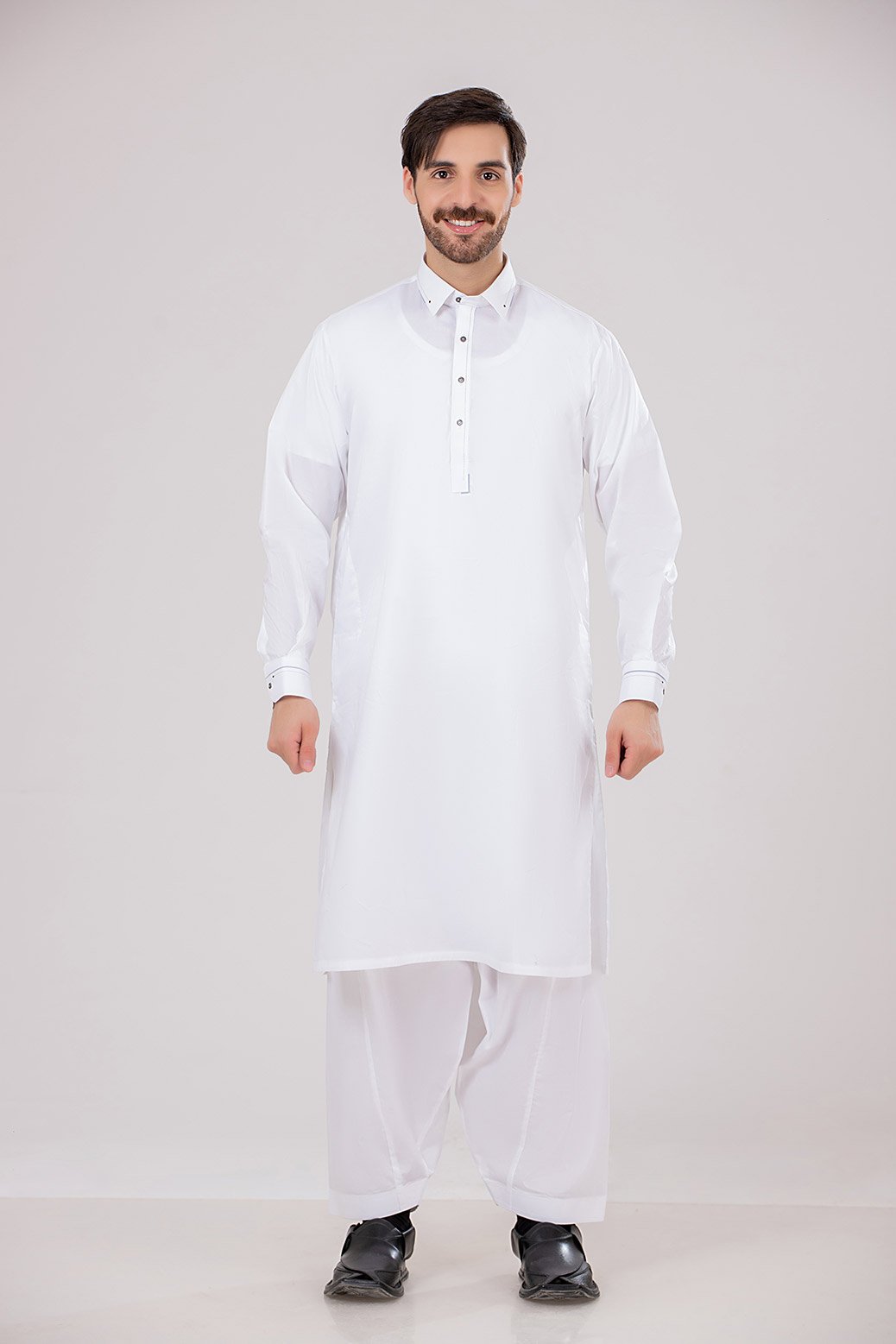 WHITE-COTTON-KURTA SHALWAR (KSBR21-019)