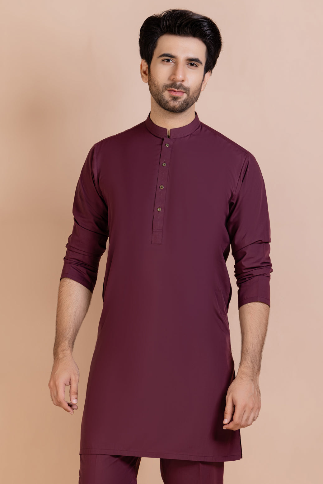 WINE-BLENDED-KURTA PAJAMA/TROUSER (KSR22-013)