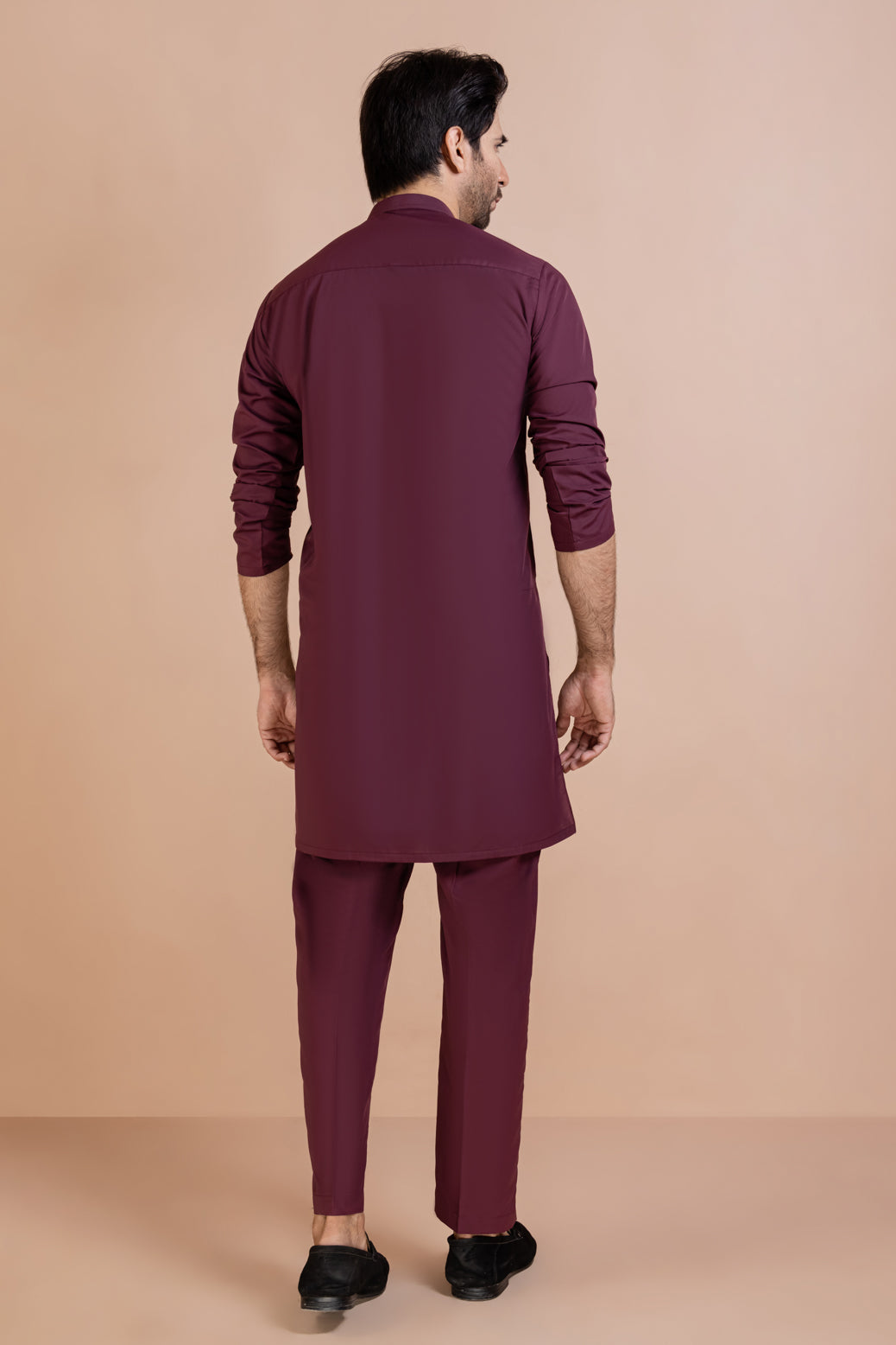 WINE-BLENDED-KURTA PAJAMA/TROUSER (KSR22-013)