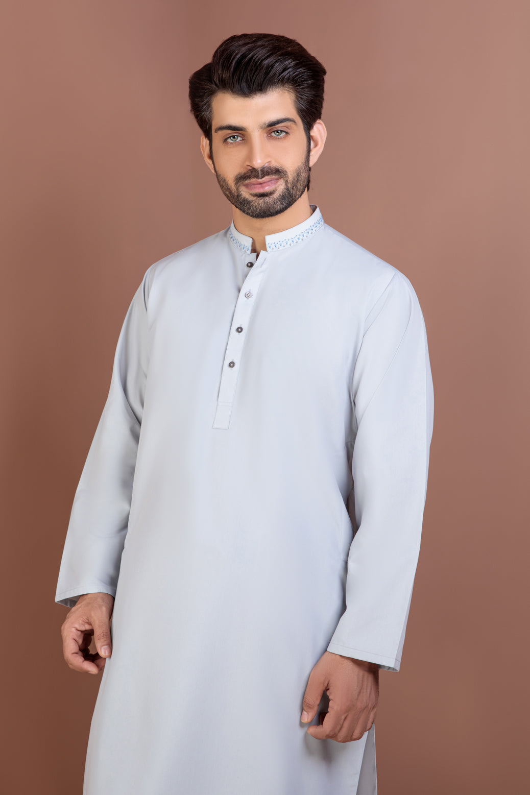 ASH-WHITE-BLENDED-KURTA SHALWAR (KSRB22-012)