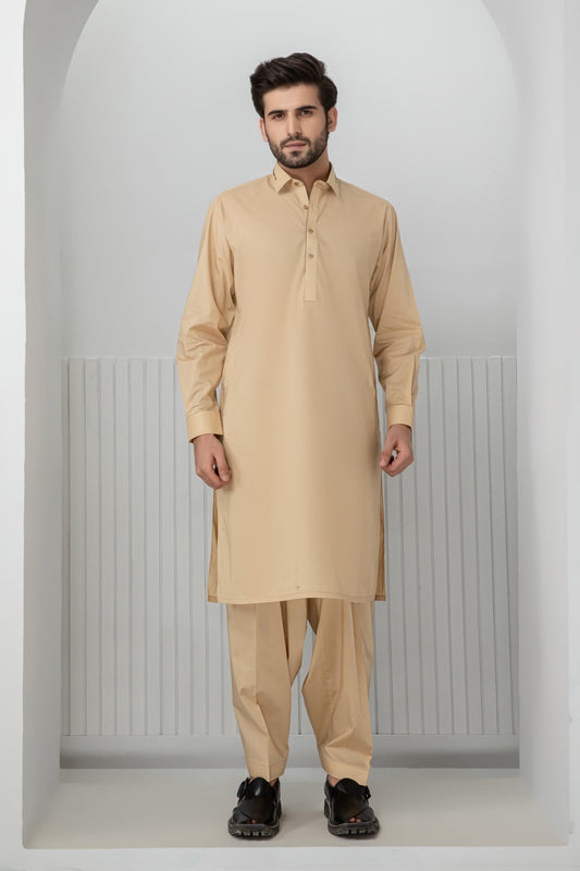 BEIGE-COTTON-KURTA SHALWAR (KSRR22-024)