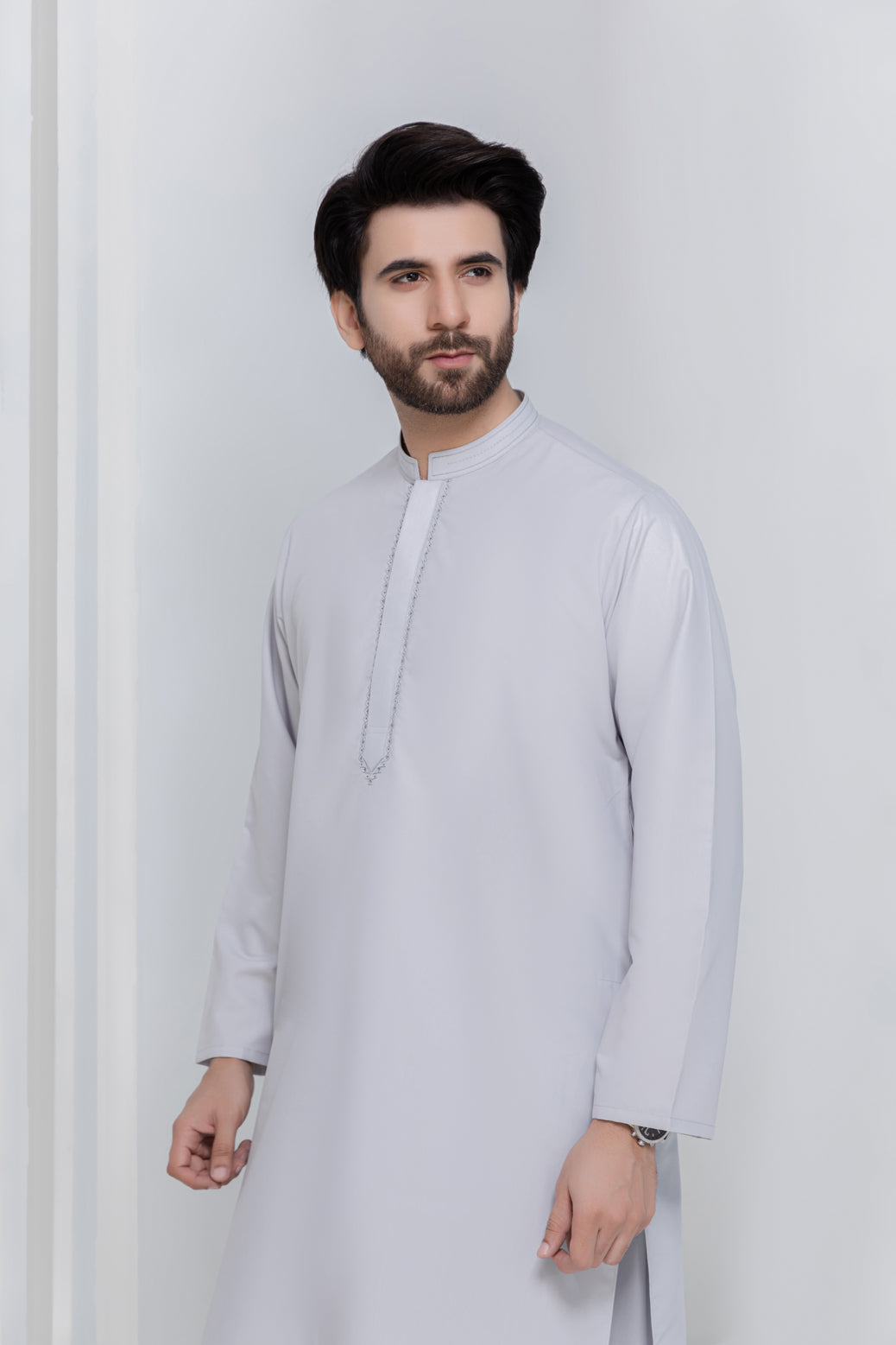 ASH-WHITE-BLENDED-KURTA SHALWAR (KSRR22-042)