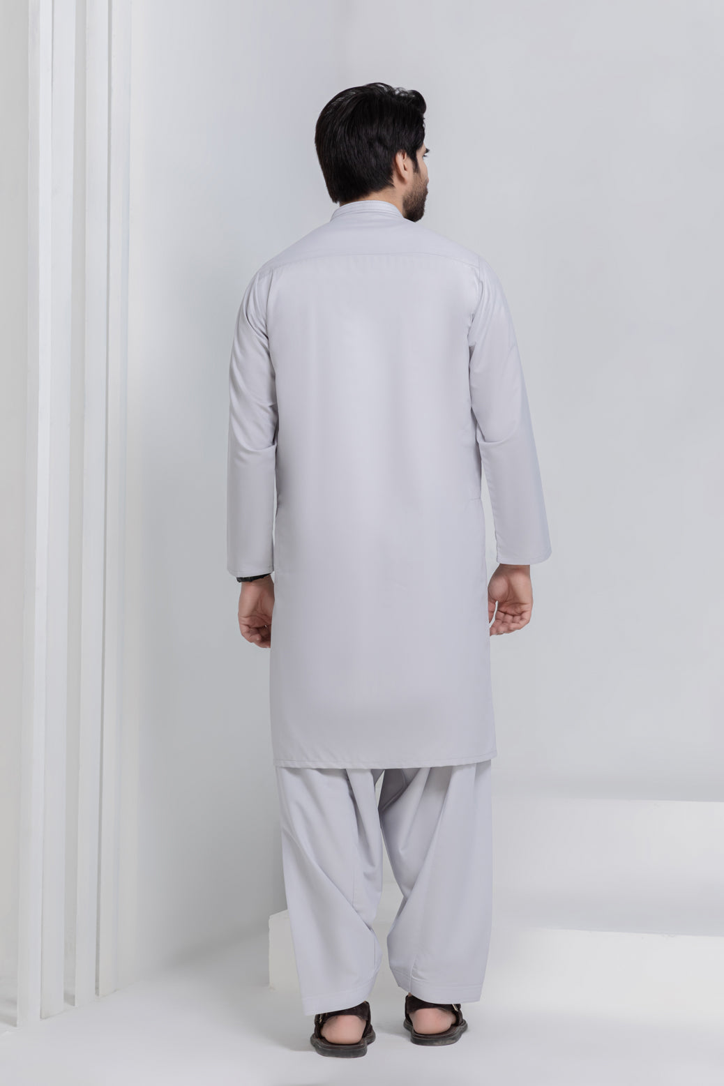 ASH-WHITE-BLENDED-KURTA SHALWAR (KSRR22-042)