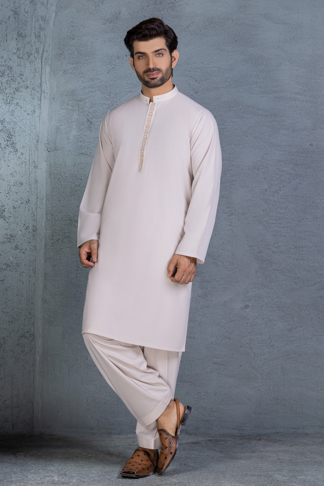 ASH-WHITE-BLENDED-KURTA SHALWAR(KSRR22-051)