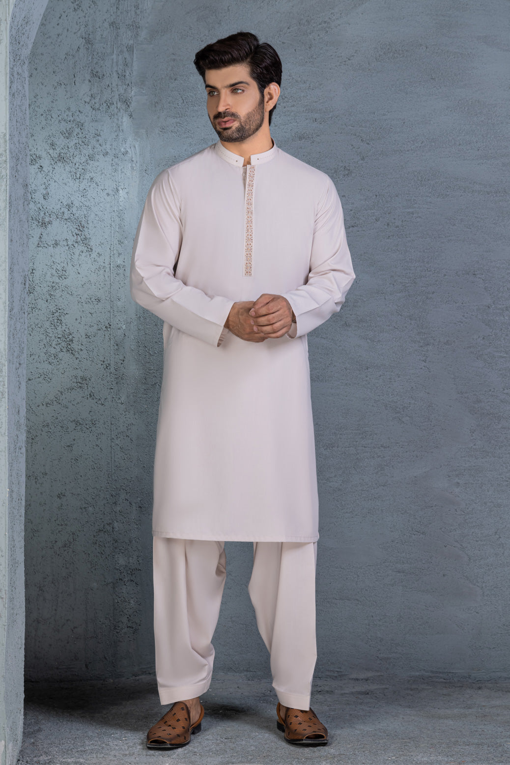 ASH-WHITE-BLENDED-KURTA SHALWAR(KSRR22-051)