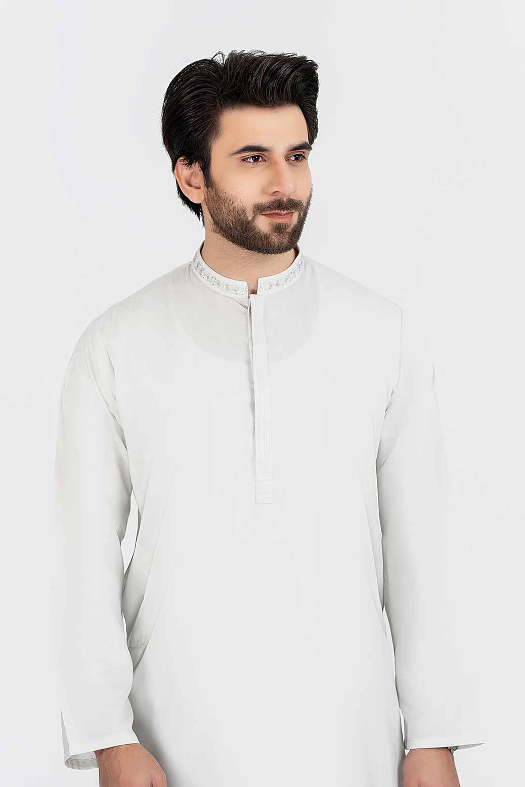 ASH-GRY-BLENDED-KURTA SHALWAR (KSRS21-015)