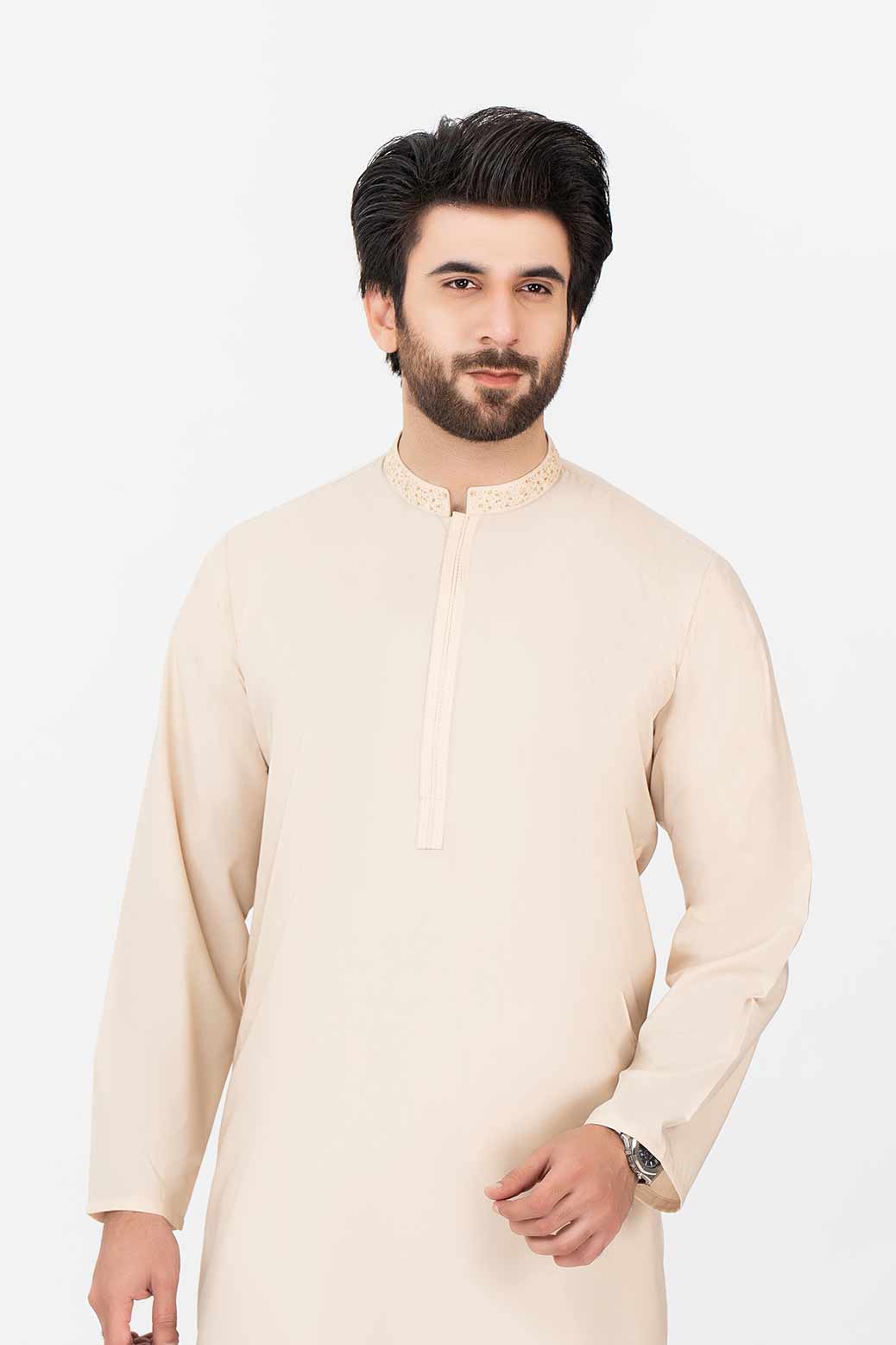 BEIGE-BLENDED-KURTA SHALWAR (KSRS21-016)