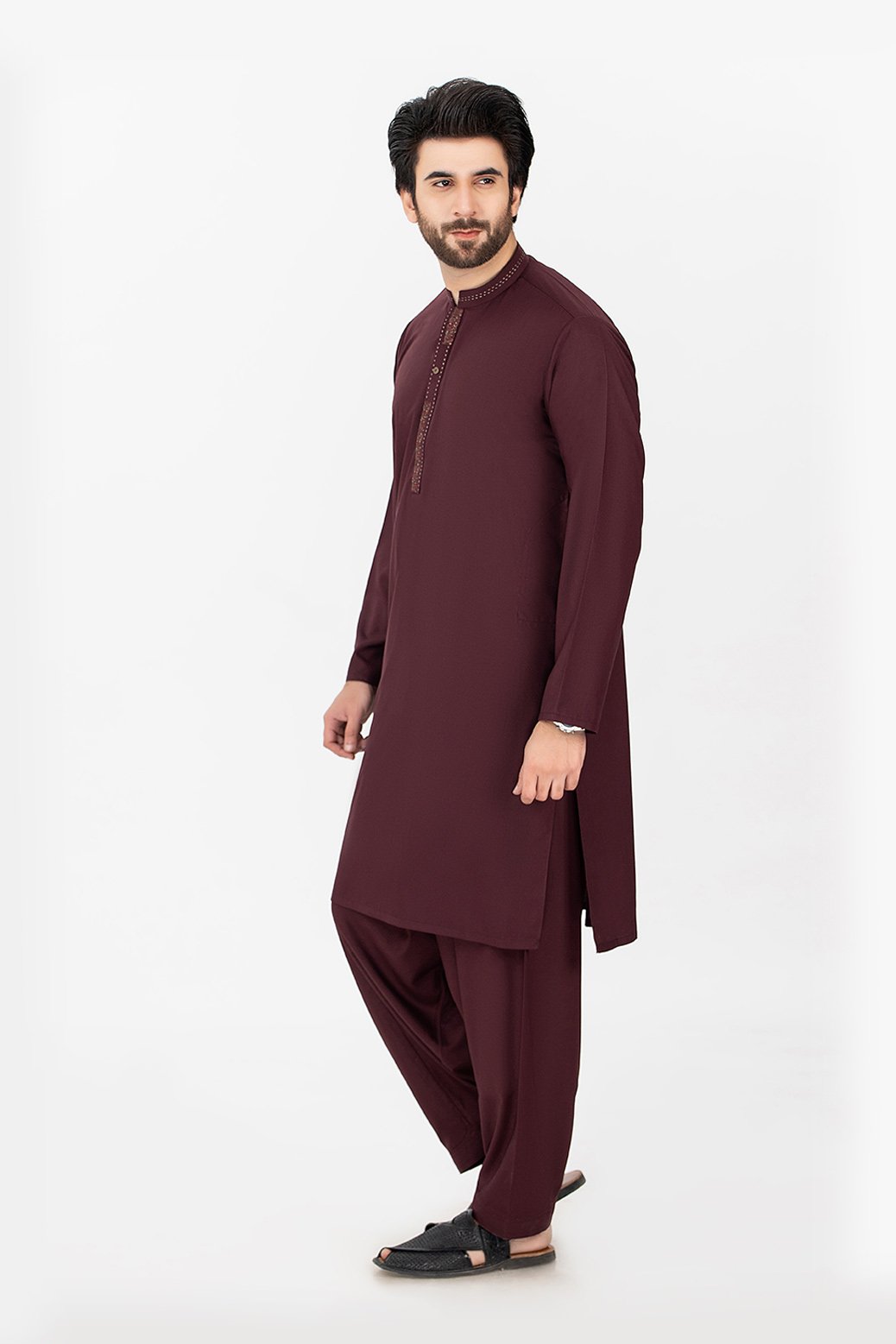 WINE-BLENDED-KURTA SHALWAR (KSRS21-026)