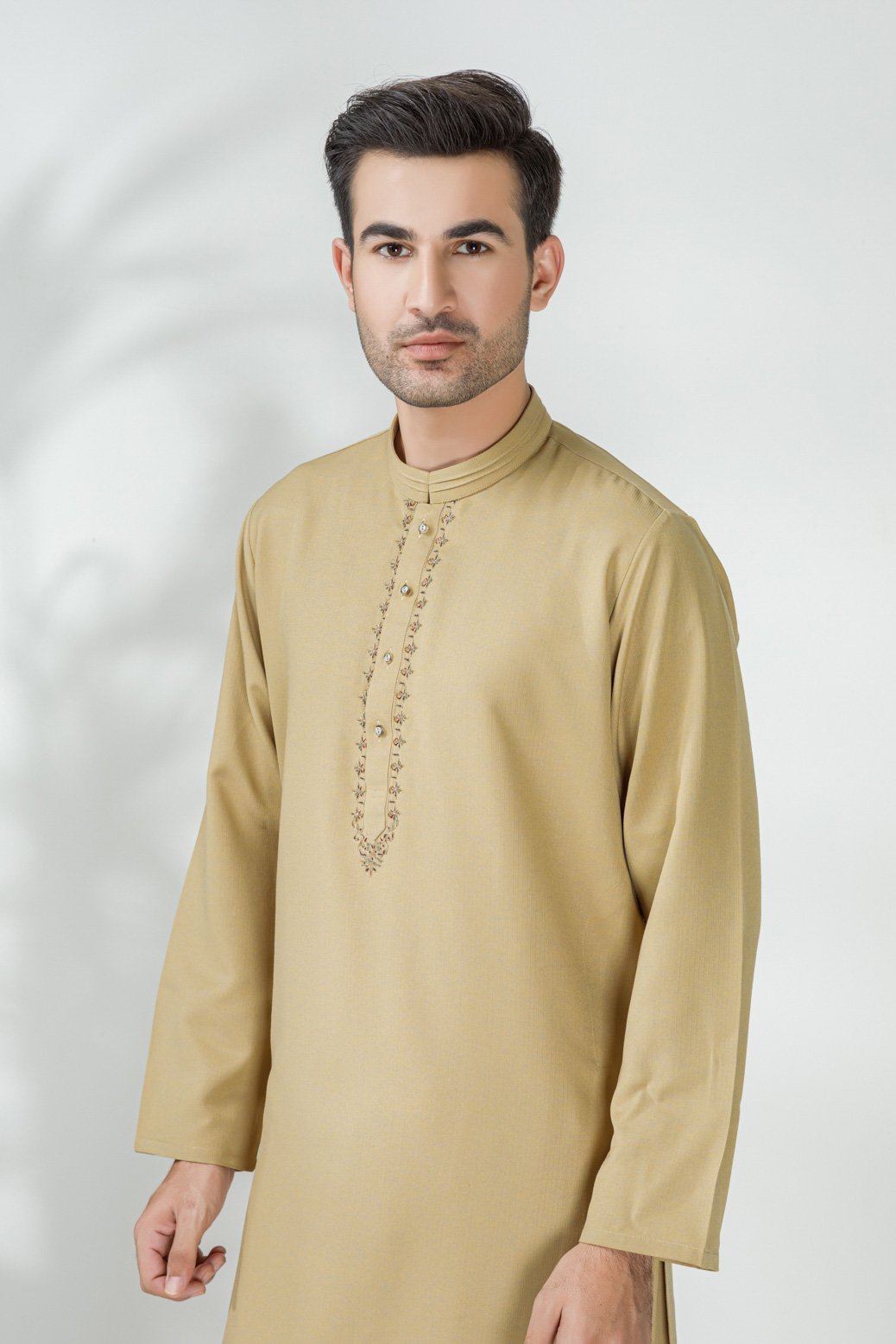 BEIGE-BLENDED-KURTA SHALWAR (KSRS22-001)