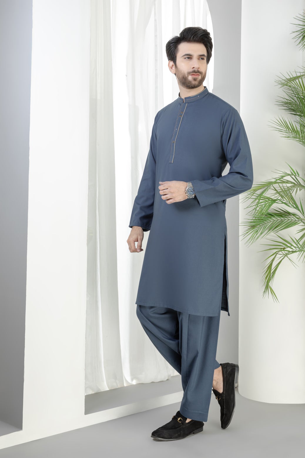 B-OCEAN-BLENDED-KURTA SHALWAR (KSRS22-018)