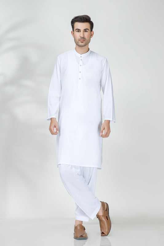 WHITE-BLENDED-KURTA SHALWAR (KSRS22-022)