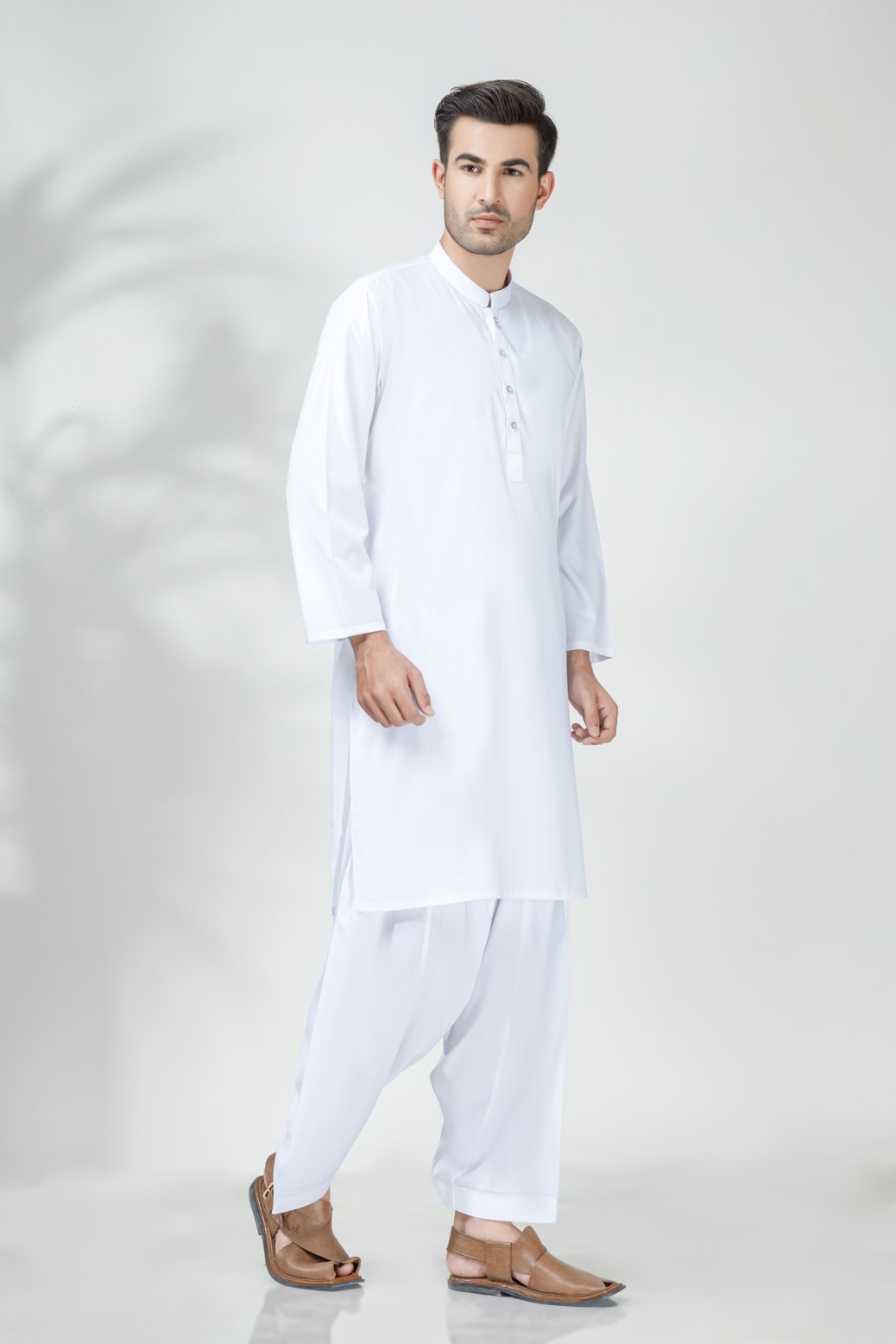 WHITE-BLENDED-KURTA SHALWAR (KSRS22-022)