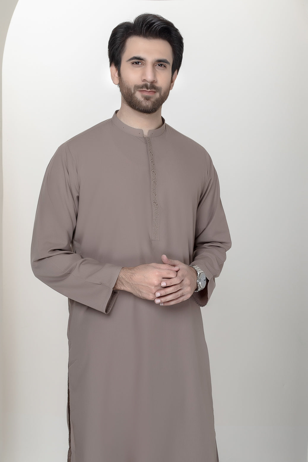 BEIGE-BLENDED-KURTA SHALWAR (KSRS22-042)