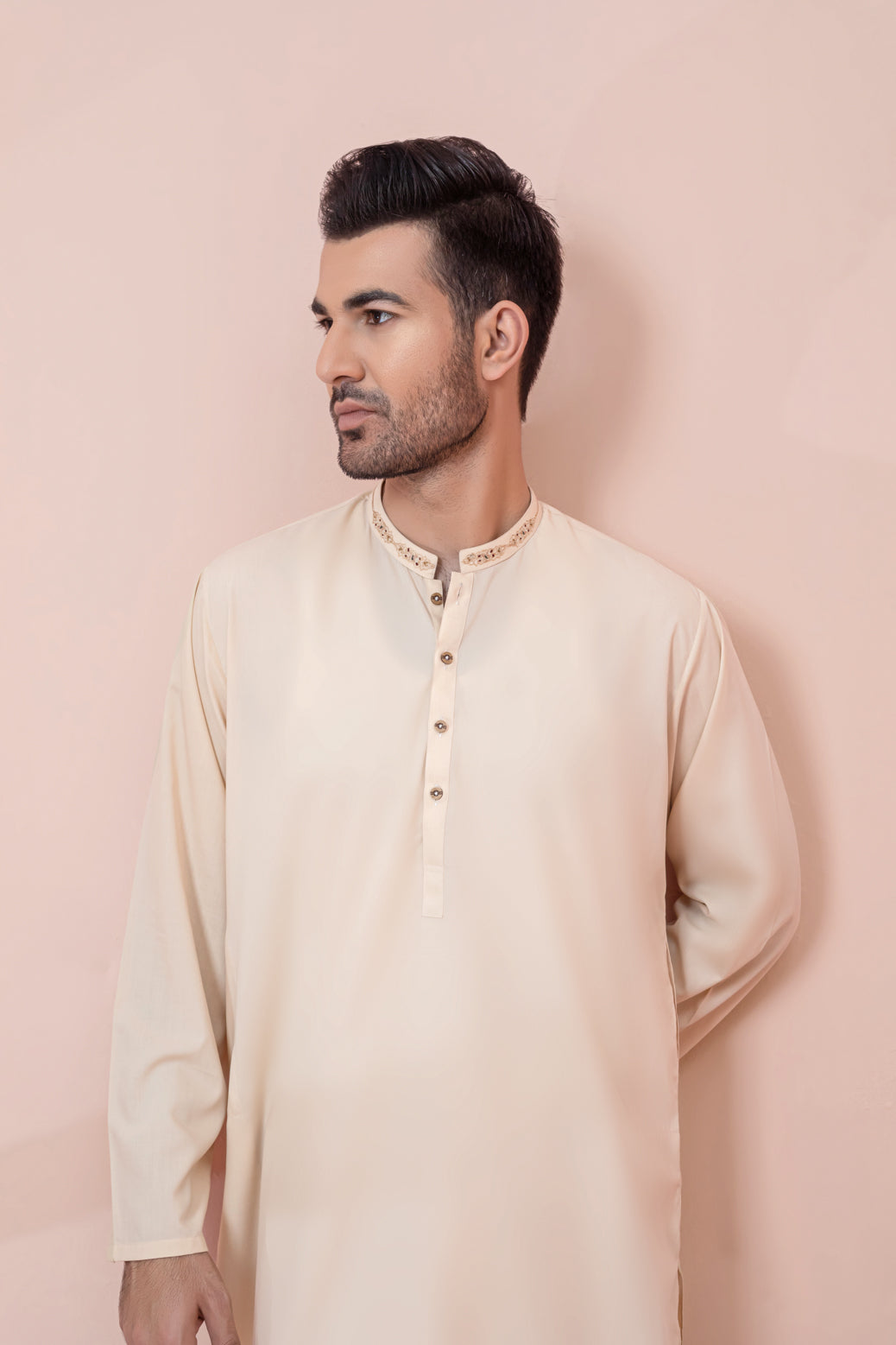 BEIGE-BLENDED-KURTA SHALWAR (KSRS22-049)