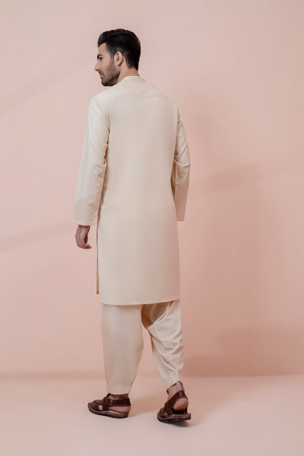 BEIGE-BLENDED-KURTA SHALWAR (KSRS22-049)