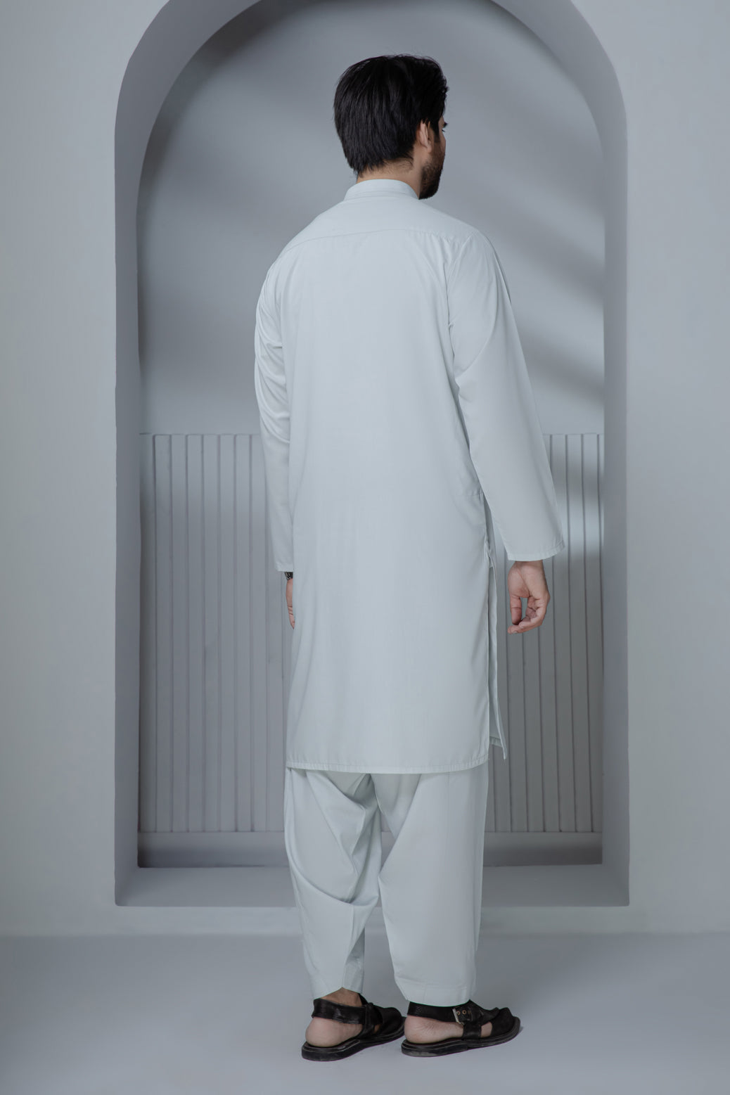 ASH+GRAY-BLENDED-KURTA SHALWAR (KSRS22-056)