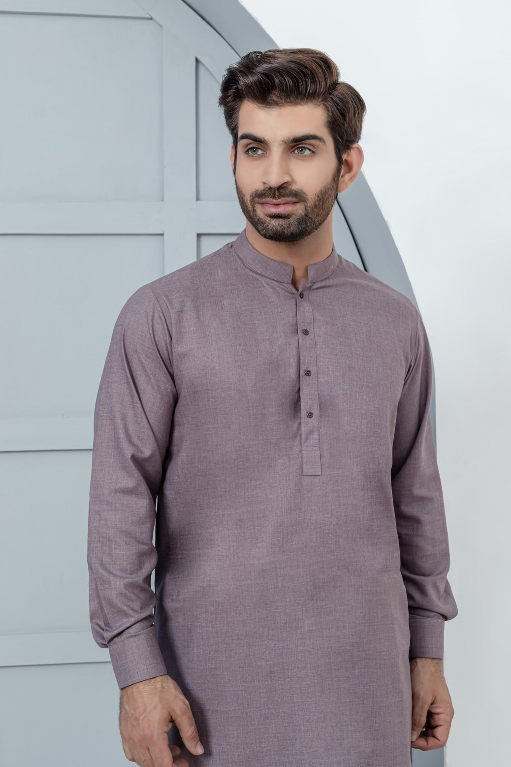 B-RED-BLENDED-KURTA SHALWAR (KSRS22-063)