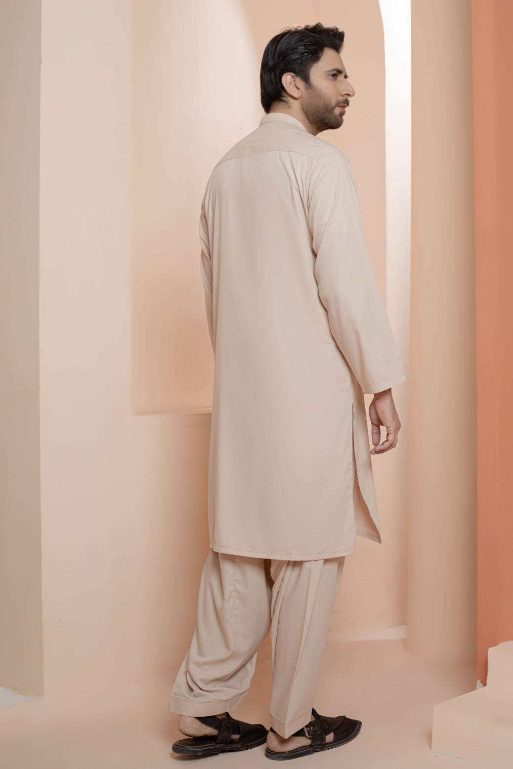 BEIGE-BLENDED-KURTA SHALWAR (KSRS22-076)