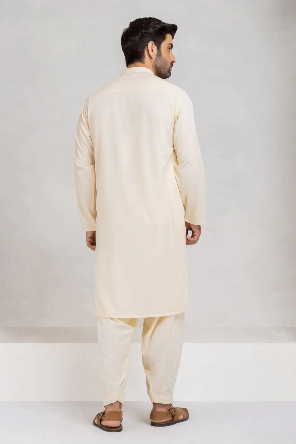 BEIGE-BLENDED-KURTA SHALWAR (KSRS23-017)