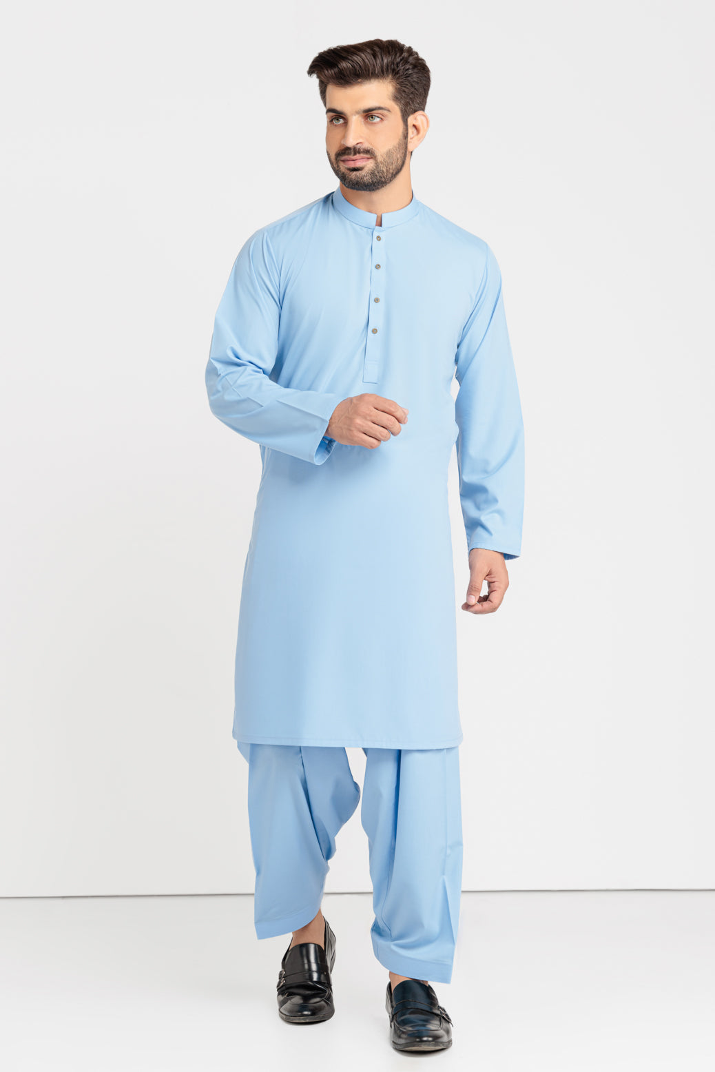 AZURE-BLENDED-KURTA SHALWAR (KSRS23-026)