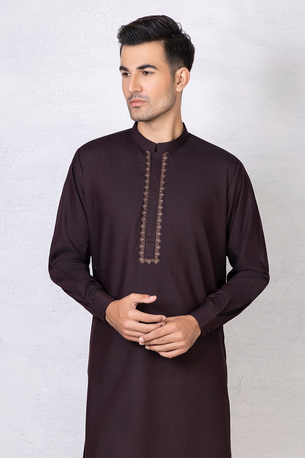 WINE-BLENDED-KURTA SHALWAR (KSRW22-008)