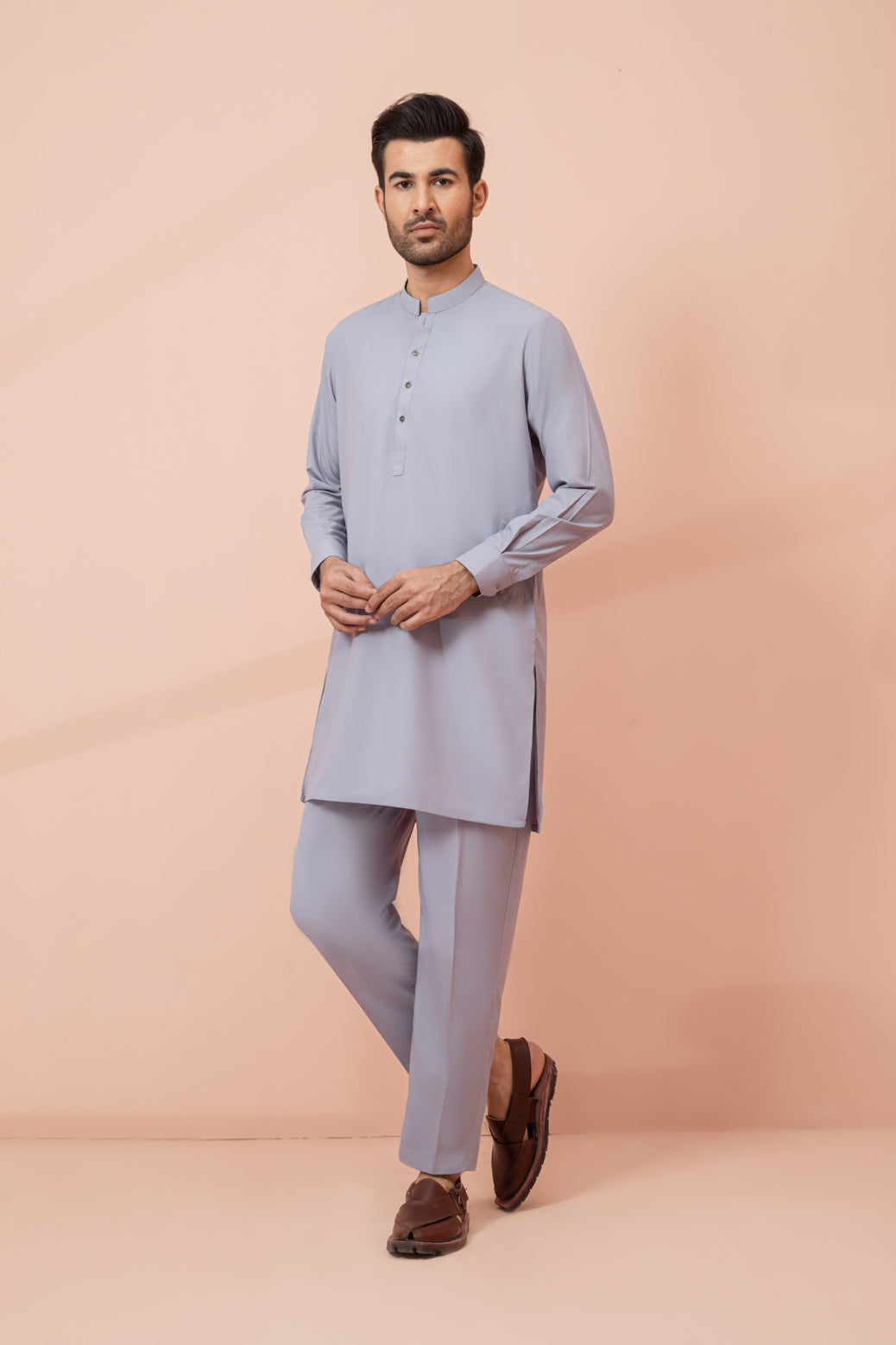 AFRICAN-BLENDED-KURTA PAJAMA/TROUSER (KSS22-019)