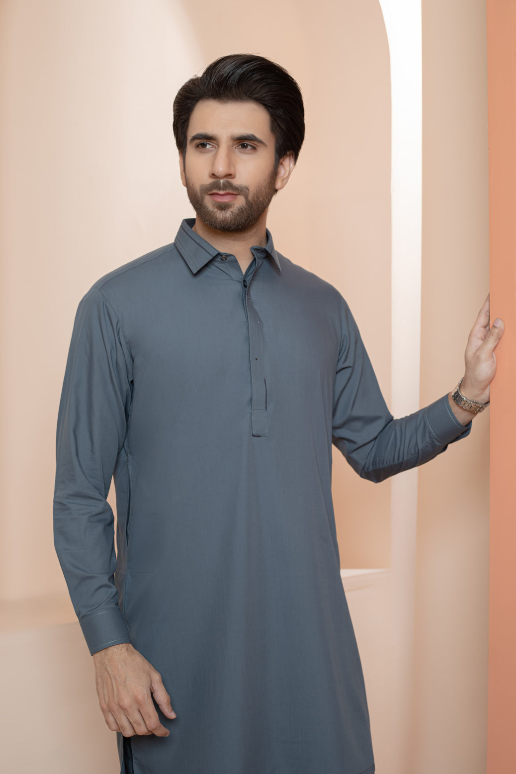 ANCHOR-BLENDED-KURTA PAJAMA TROUSER (KSS22-036)