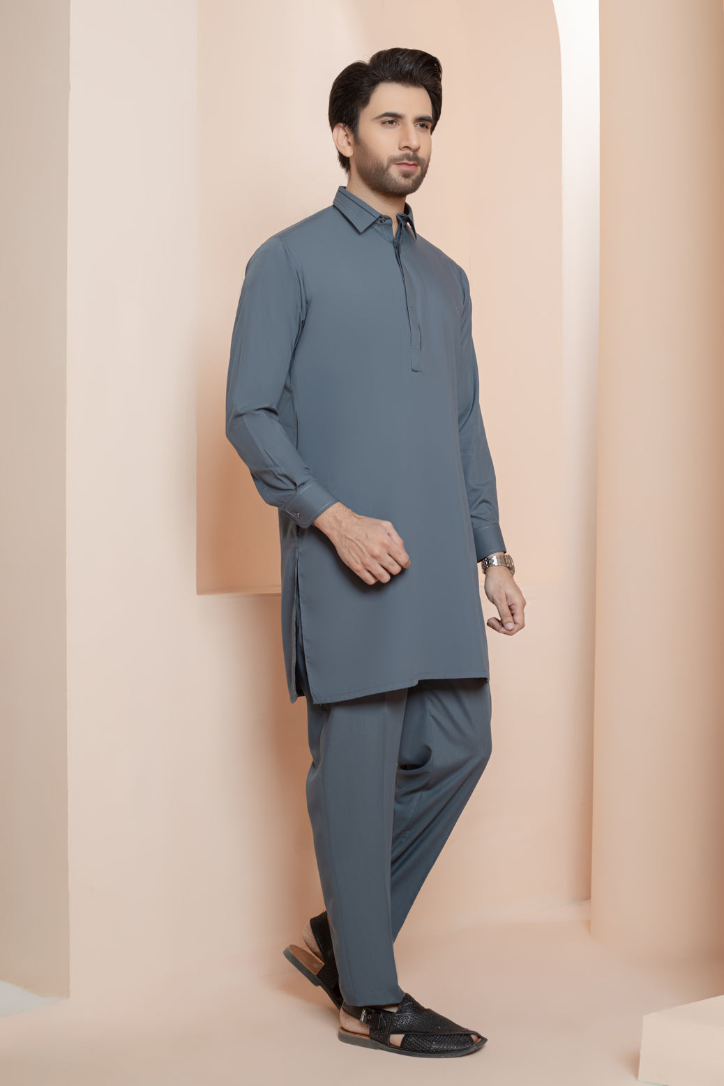 ANCHOR-BLENDED-KURTA PAJAMA TROUSER (KSS22-036)