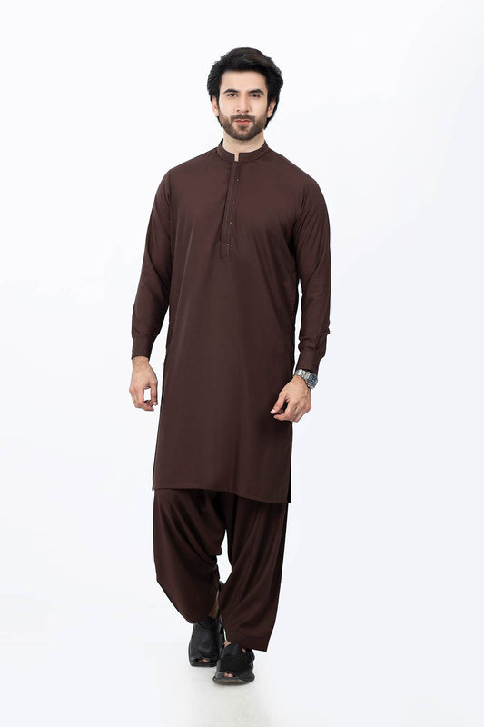 ABROWN-BLENDED-KURTA SHALWAR (KSSW20-005)