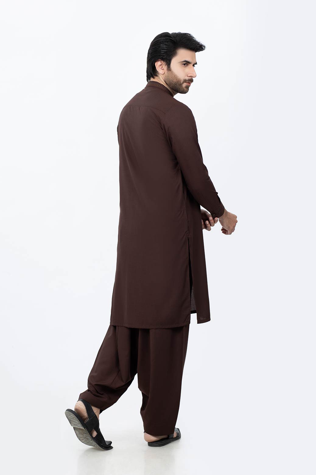 ABROWN-BLENDED-KURTA SHALWAR (KSSW20-005)