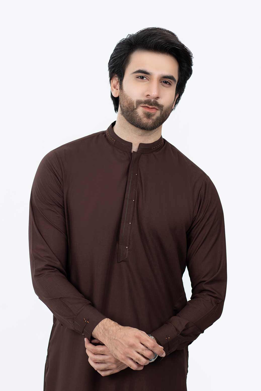 ABROWN-BLENDED-KURTA SHALWAR (KSSW20-005)