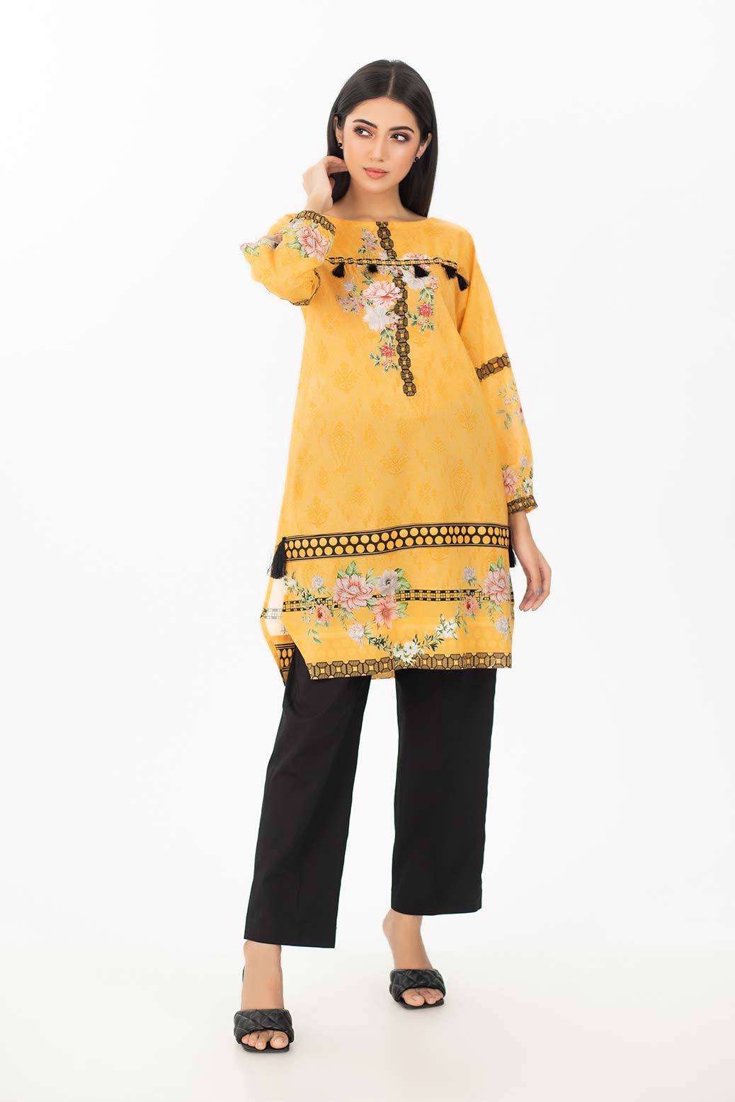 YELLOW-LAWN-KURTI (PWR201P14A)