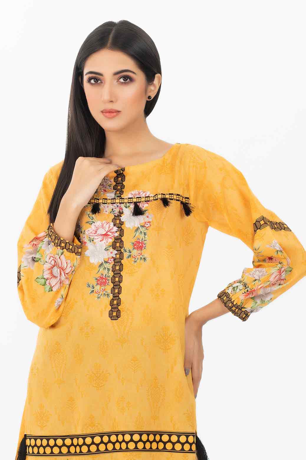 YELLOW-LAWN-KURTI (PWR201P14A)