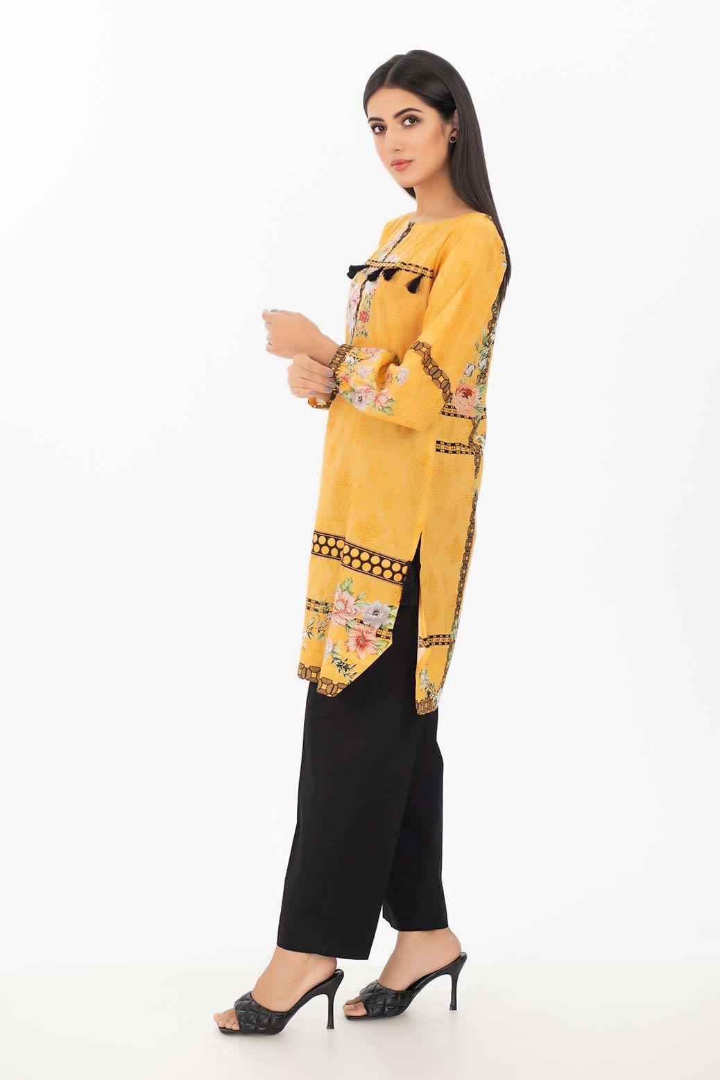 YELLOW-LAWN-KURTI (PWR201P14A)