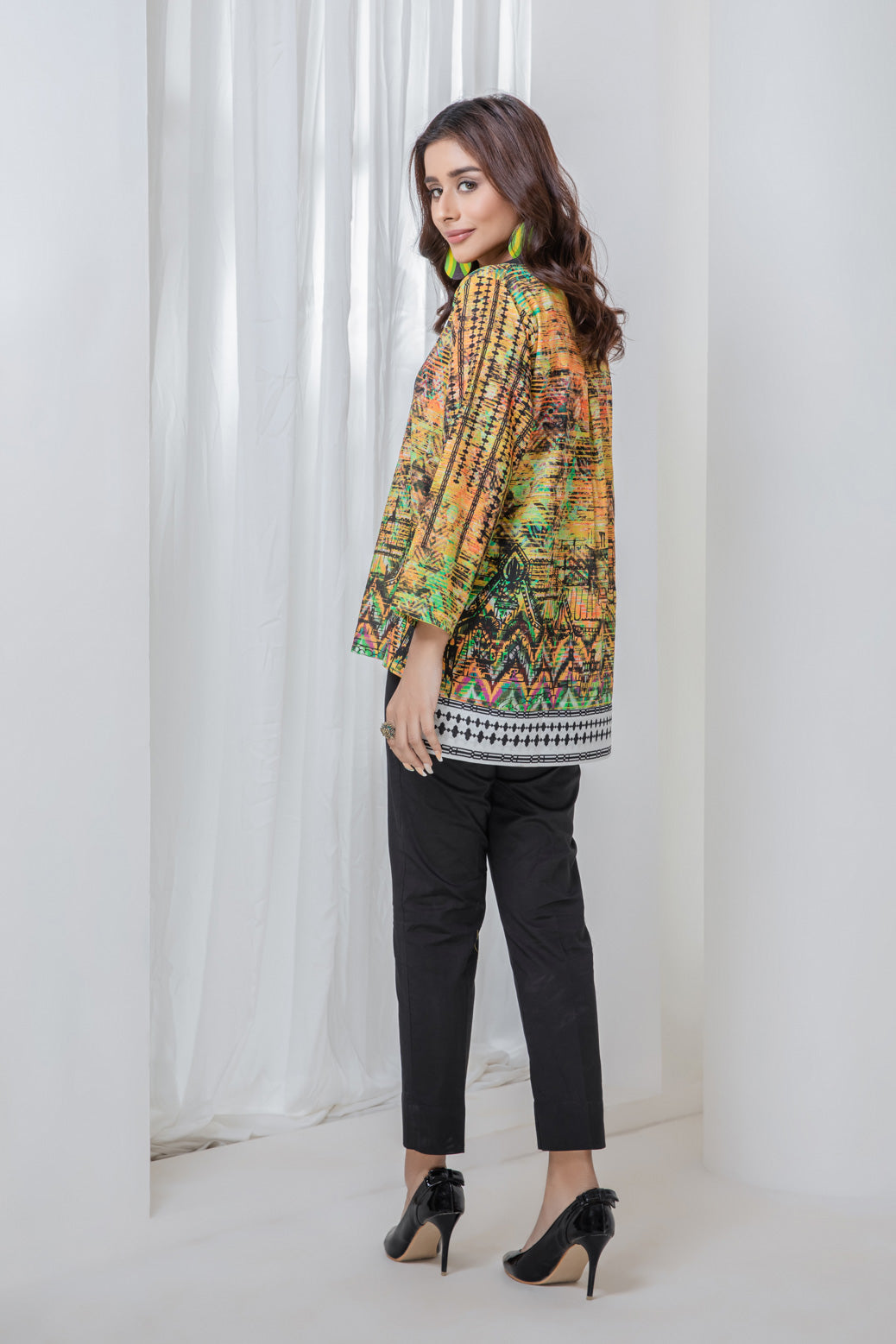 YELLOW-LAWN-KURTI (RAK221P13)