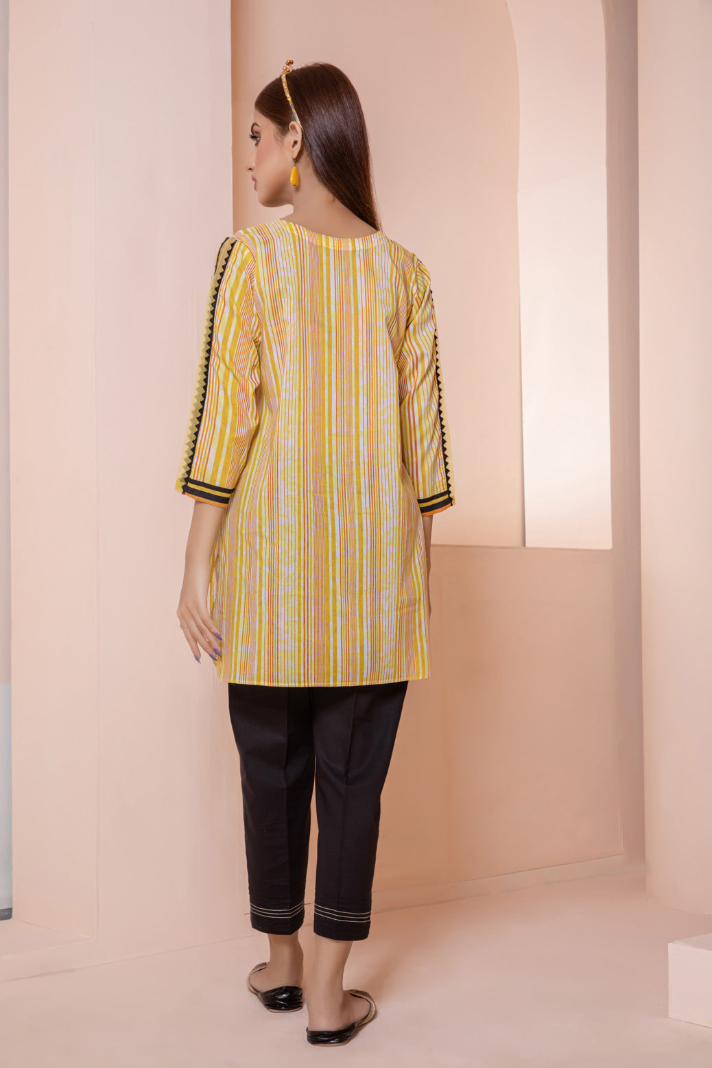 YELLOW-LAWN-KURTI (RAK221P21)