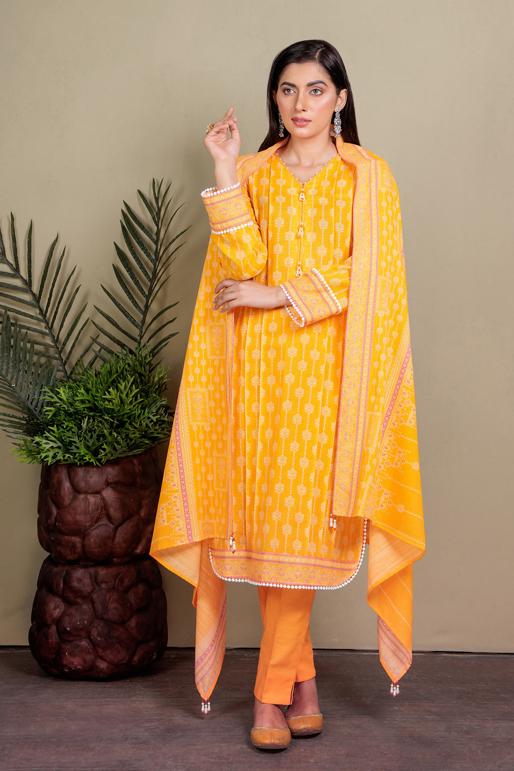 YELLOW-KHADDAR-SUIT (WRS223P12)