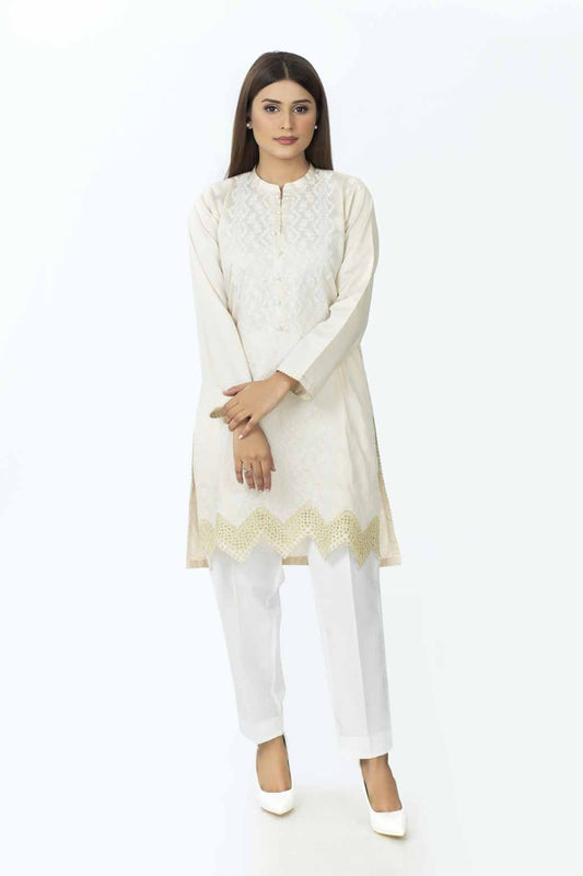 BEIGE-COTTON SATIN-KURTI (SSK211P01)