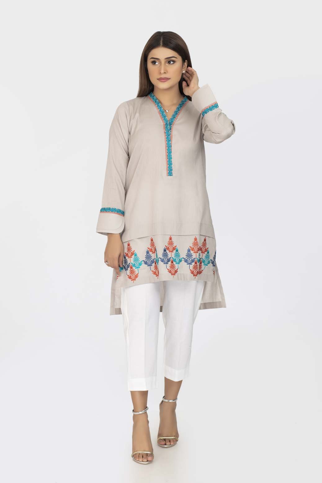 ASH+GRY-DOBBY-KURTI (SSK211P14)