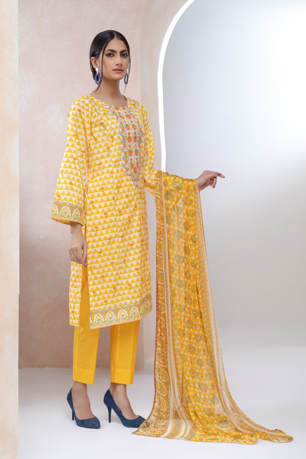 YELLOW-LAWN-SUIT (SSK223P07)