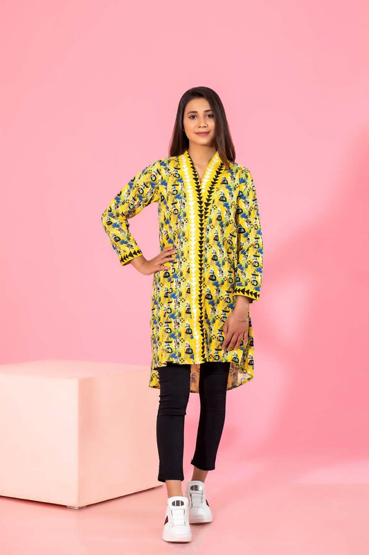 YELLOW-KHADDAR-KURTI (STK201P30)