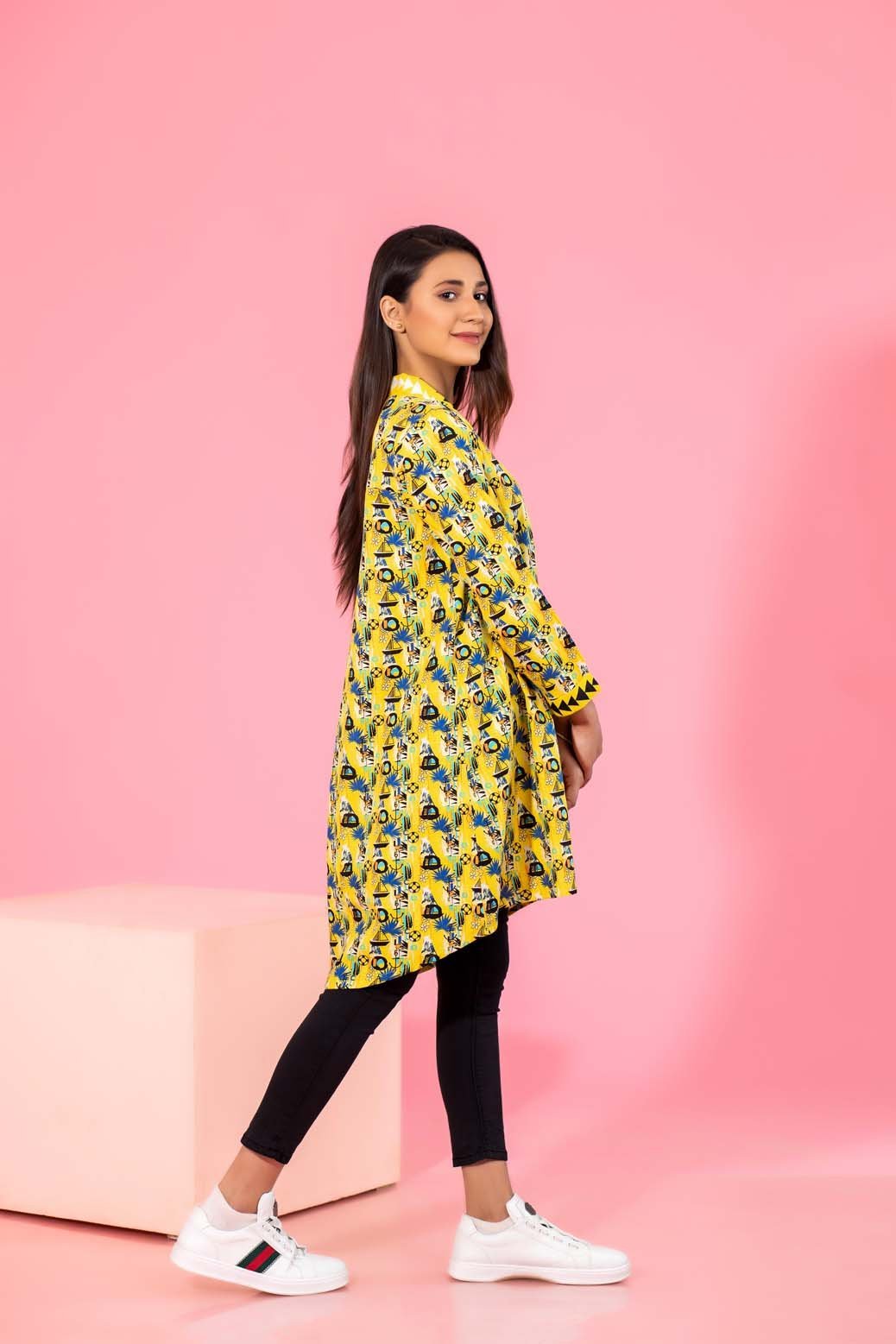 YELLOW-KHADDAR-KURTI (STK201P30)