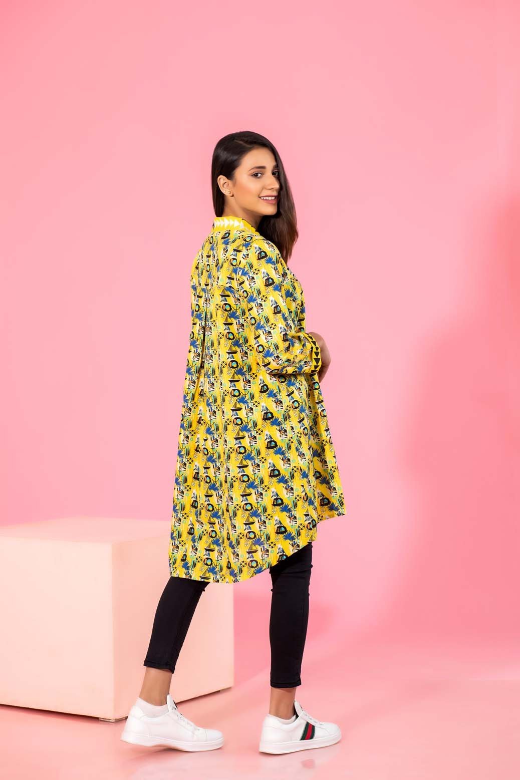 YELLOW-KHADDAR-KURTI (STK201P30)