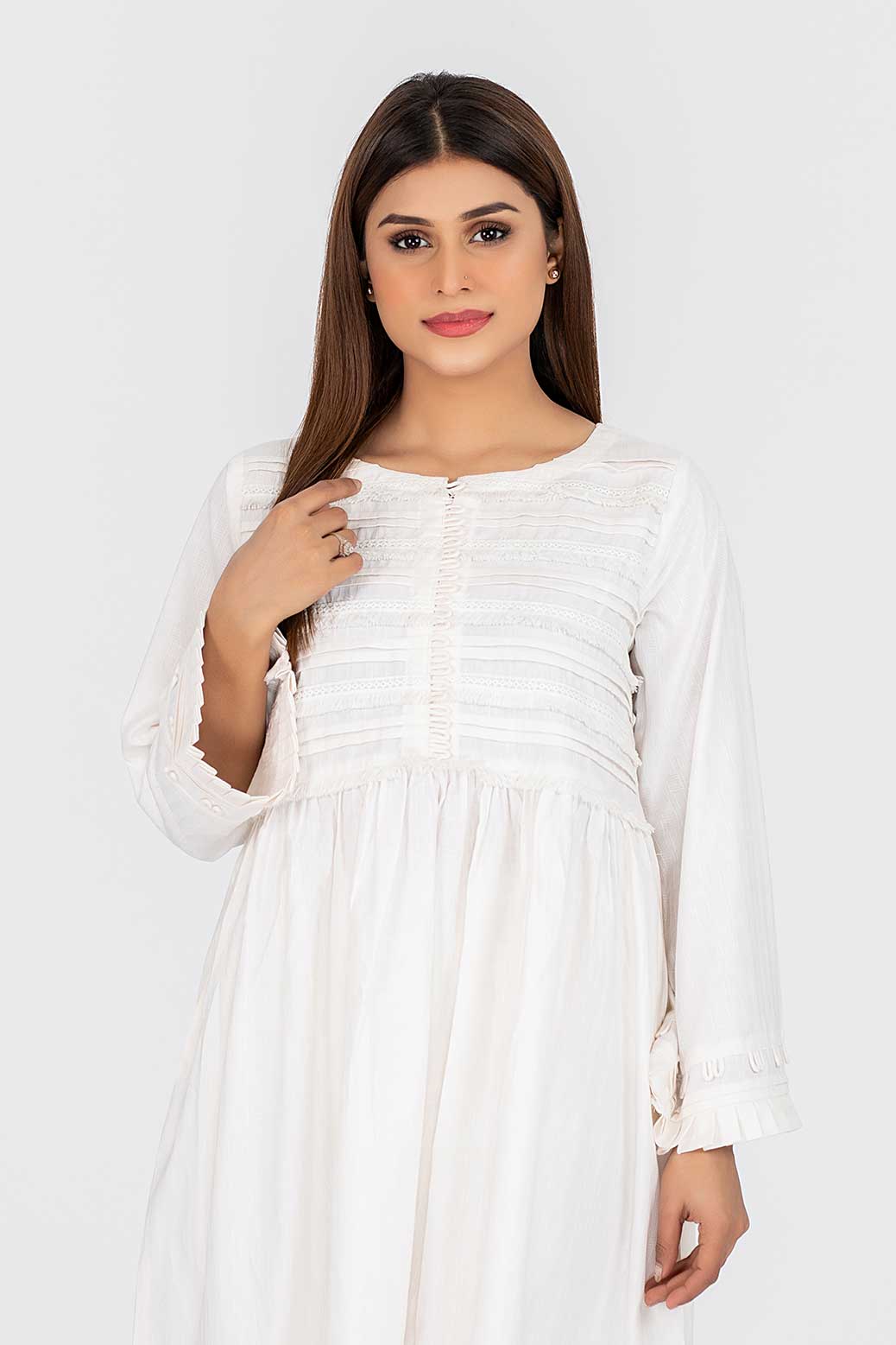 WHITE-JACQUARD-KURTI (SWBN211P03)