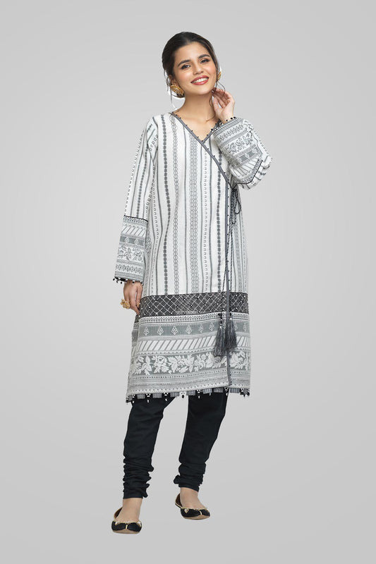 WHITE-JACQUARD-KURTI (UAJW211P02)