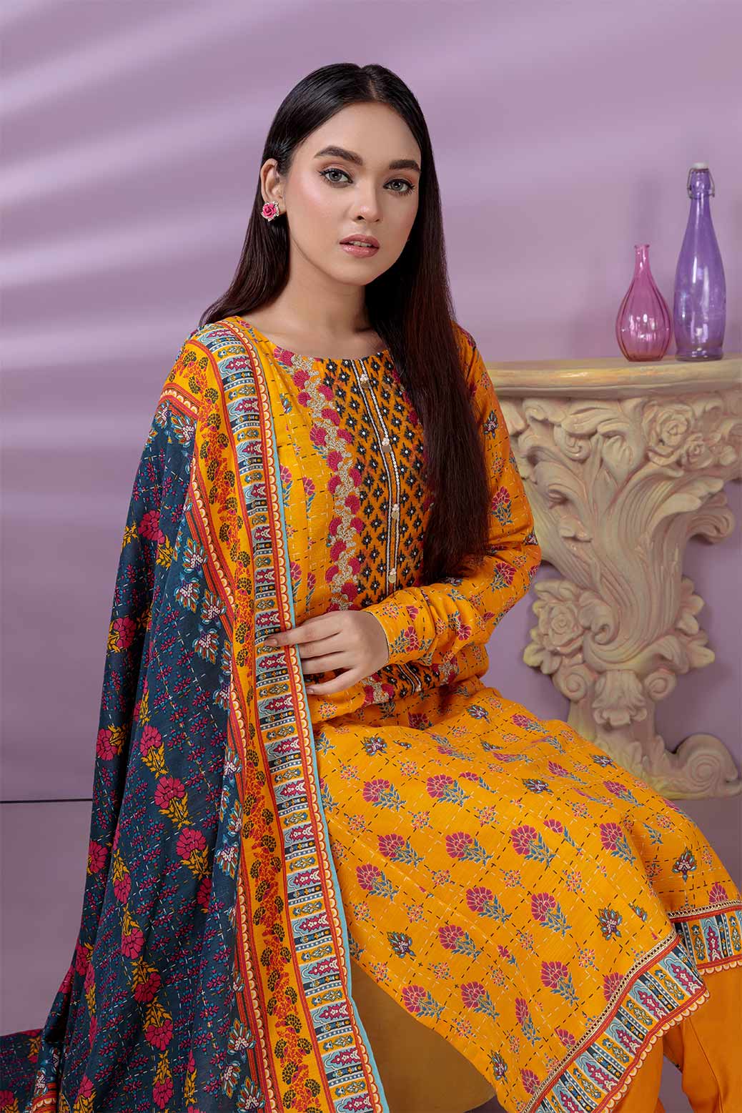 YELLOW-KHADDAR-SUIT (WSS223P06)