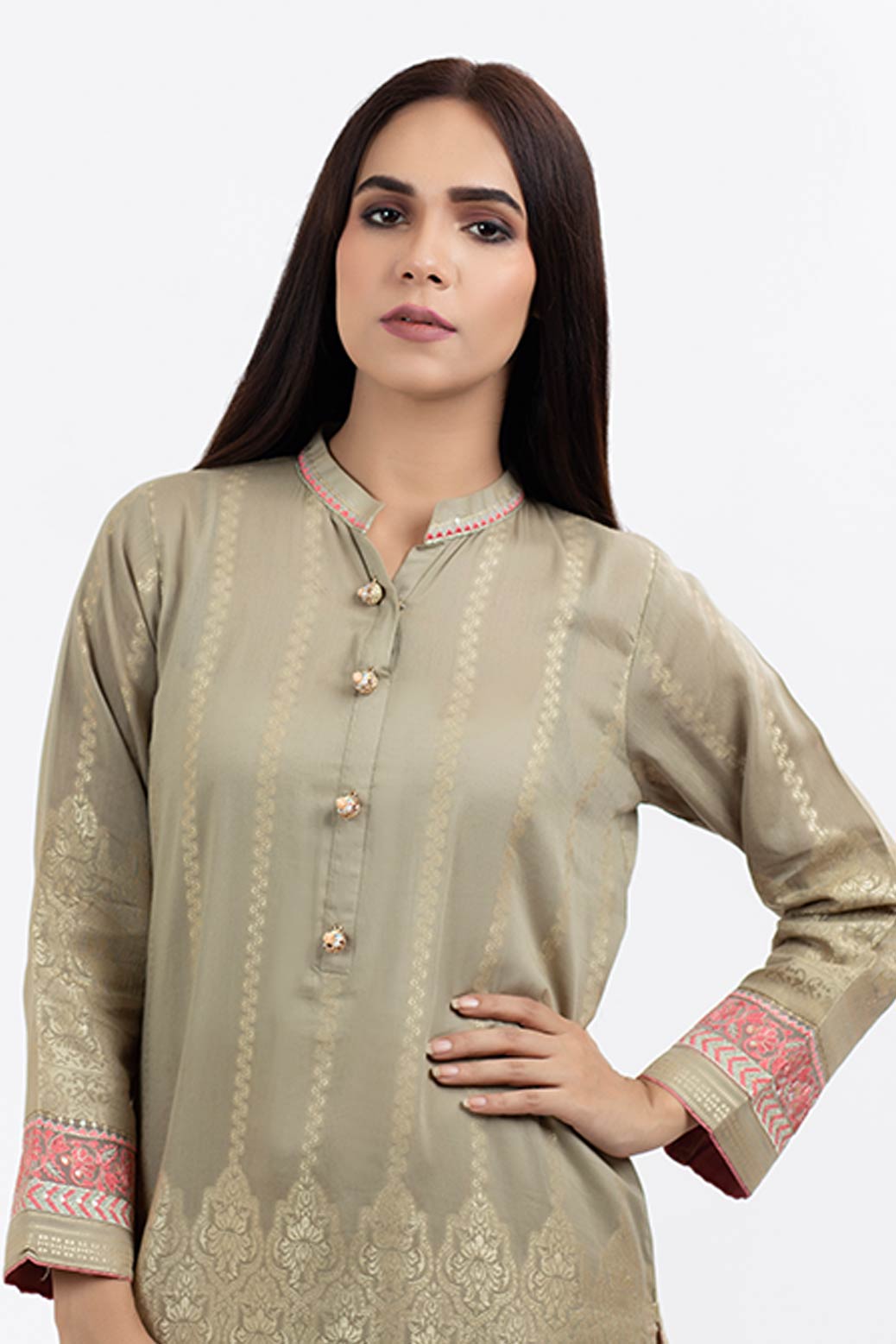 ASH+GRY-JACQUARD-KURTI (BSSK201P05)