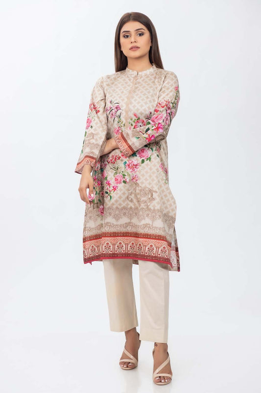 BEIGE-COTTON SATIN-KURTI (ESSK201P28)