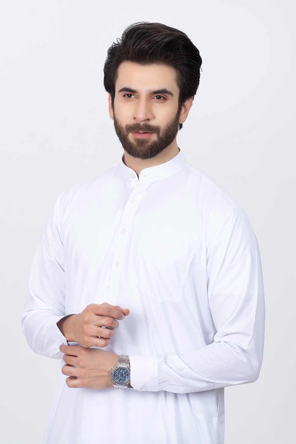 WHITE-BLENDED-SHALWAR SUIT (GSSRB061)