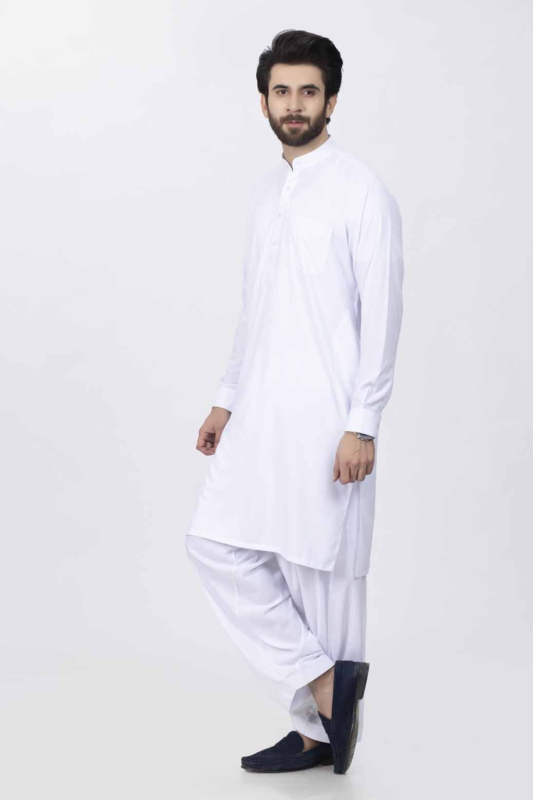 WHITE-BLENDED-SHALWAR SUIT (GSSRB061)